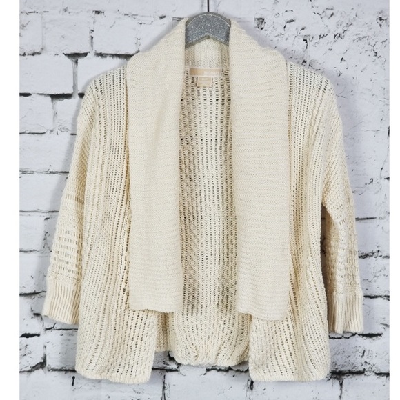 MICHAEL KORS Linen Blend Cardigan Small - Picture 2 of 9